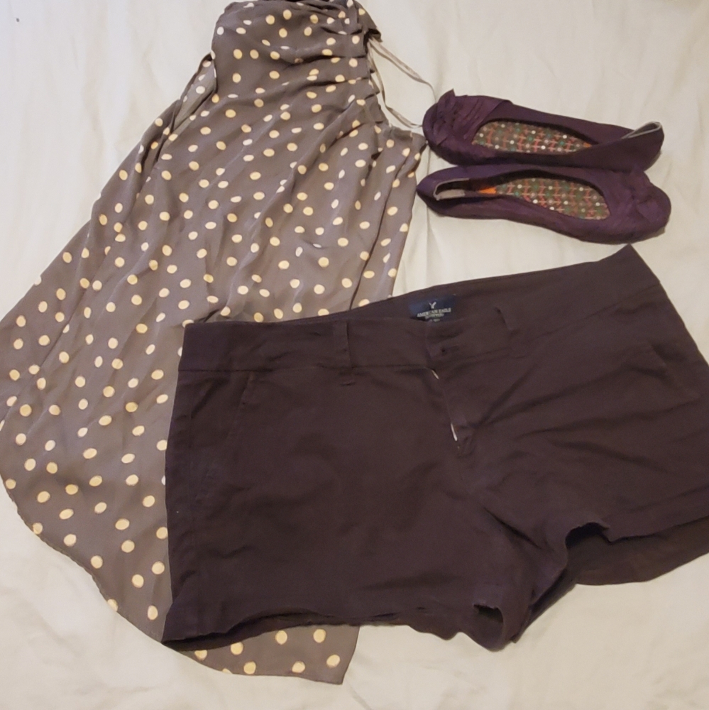 Purple ballet flats in 7.5